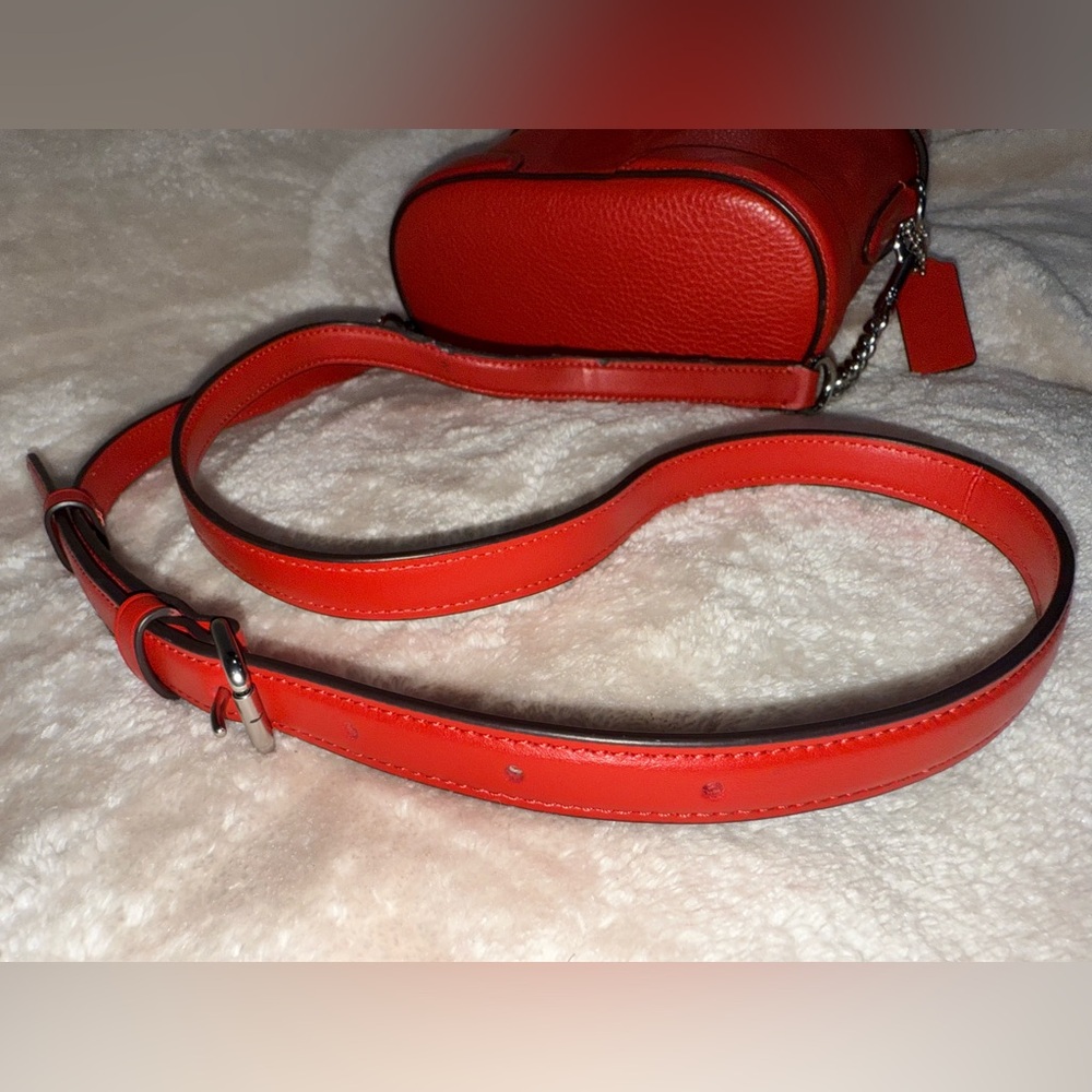 Valentines Coach Georgie Gem Cherry 🍒 Red Bright Poppy Crossbody Bag Purse 5503 - Picture 12 of 16